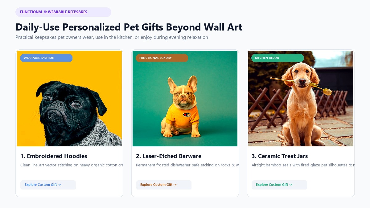 Daily-use personalized pet gift ideas beyond wall art