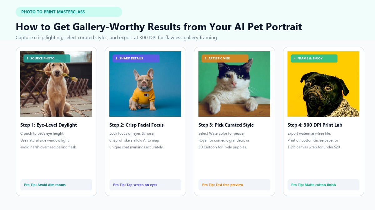 How to Get Gallery-Worthy Results from Your AI Pet Portrait
