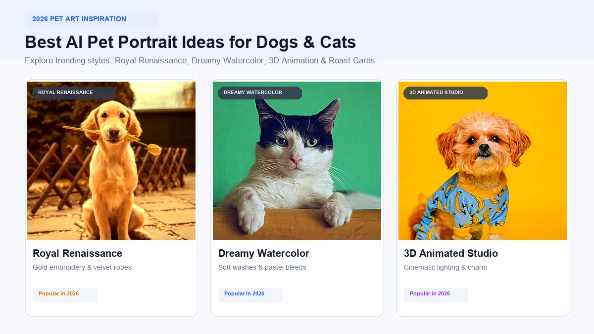 Best AI Pet Portrait Ideas for Dog and Cat Lovers in 2026
