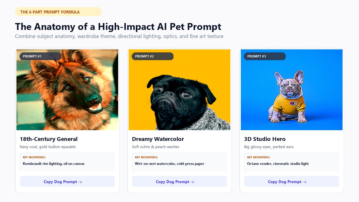 The 6-Part Anatomy of a High-Impact Pet Portrait Prompt
