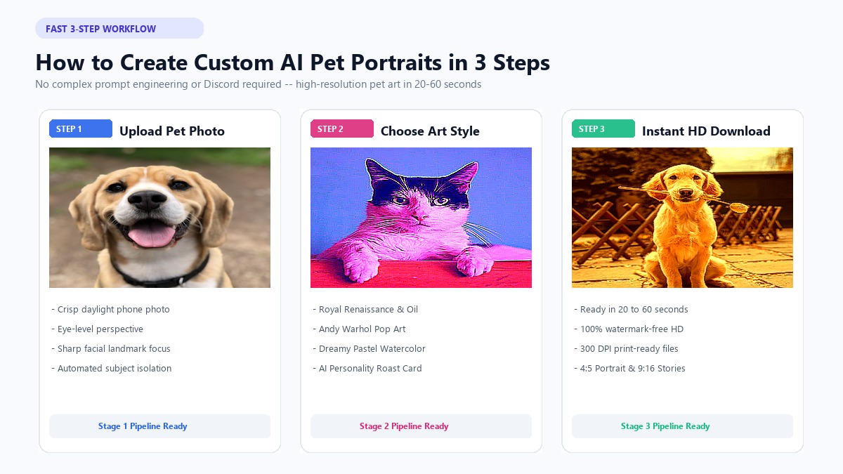 How to Create Custom AI Pet Portraits in 3 Simple Steps