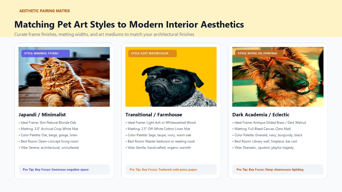 Matching Pet Art Styles to Modern Interior Aesthetics