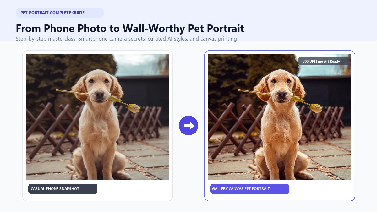 From phone photo to wall-worthy pet portrait guide