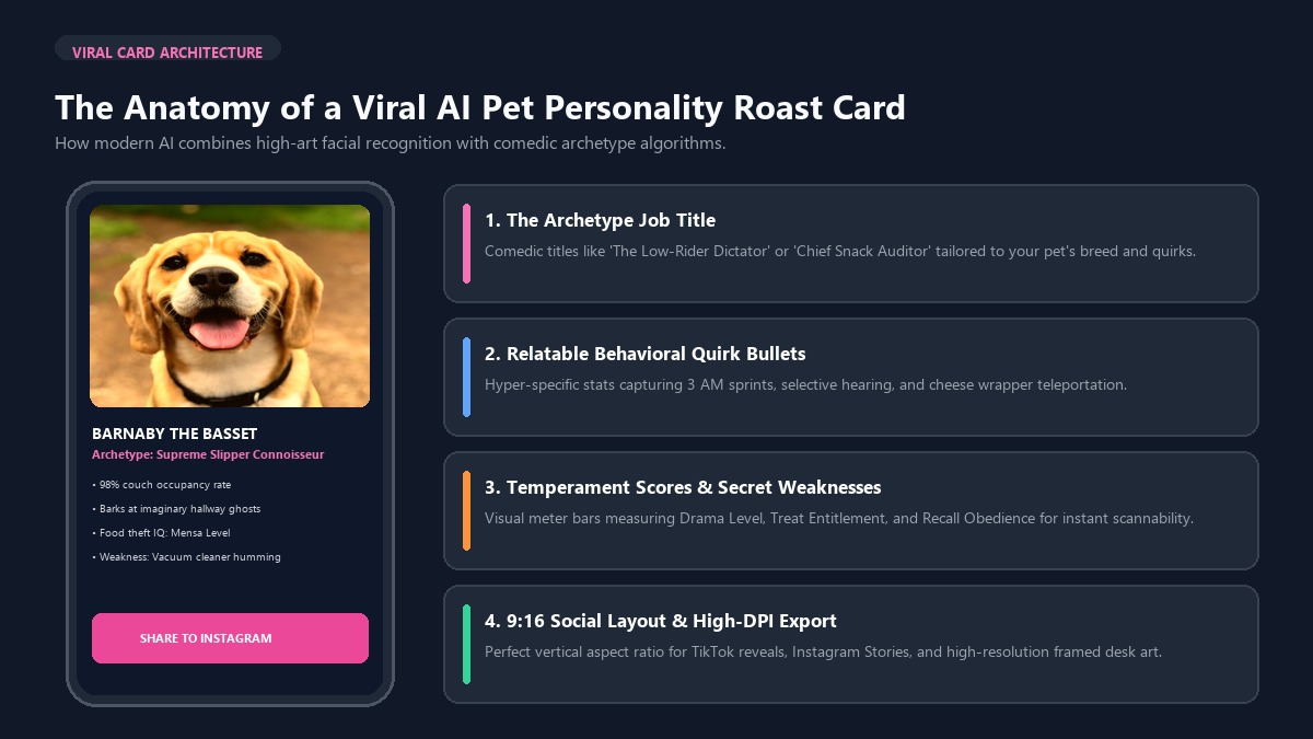 The Anatomy of a Viral AI Pet Personality Roast Card and Character Sheet