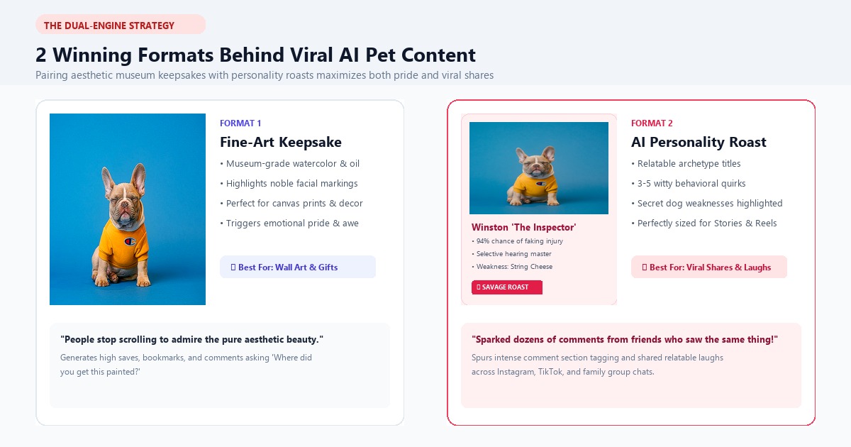 The Dual-Engine Viral Strategy: Fine-Art Keepsakes and AI Personality Roasts