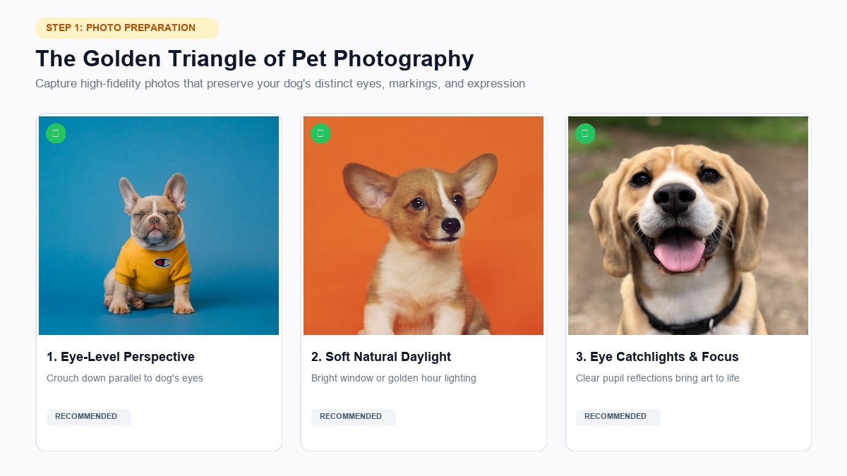 The Golden Triangle of Pet Photography for AI likeness