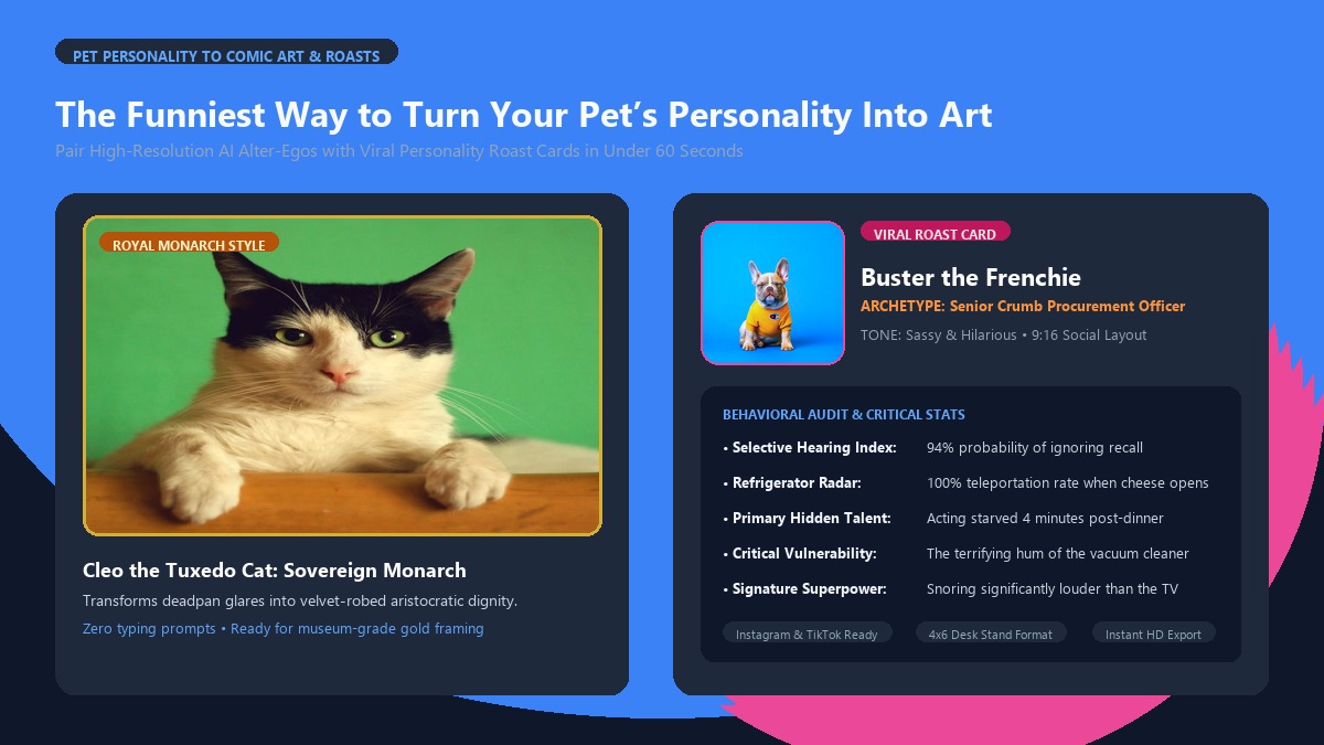 The Funniest Way to Turn Your Pet's Personality Into Art