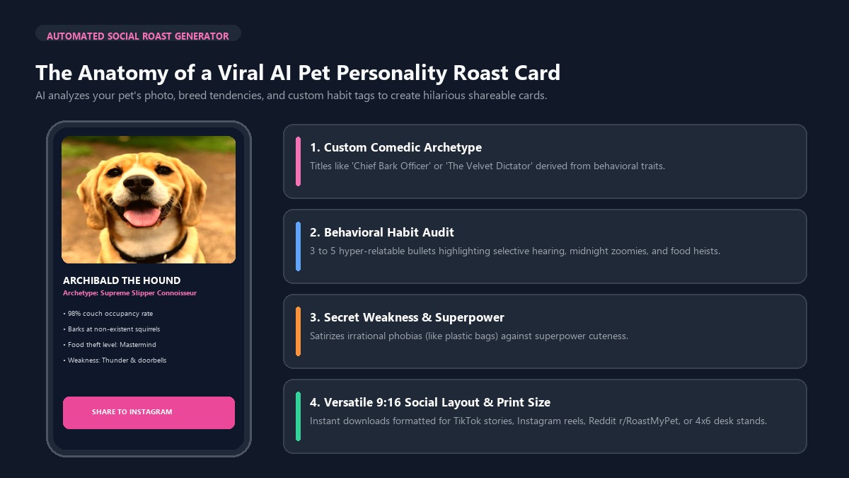 The Anatomy of a Viral AI Pet Personality Roast Card