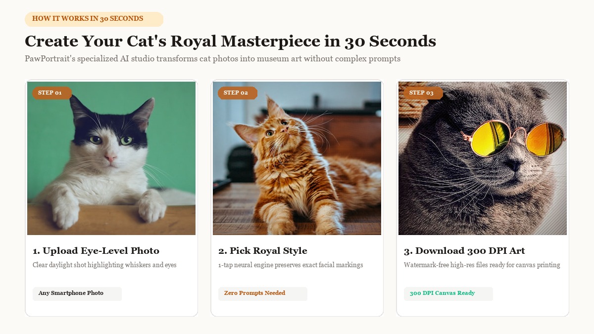 How to Create a Royal Renaissance Cat Portrait in 30 Seconds