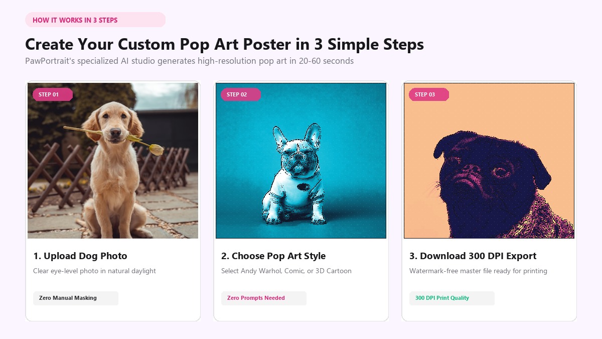 How to turn your dog into a custom pop art poster in 3 simple steps