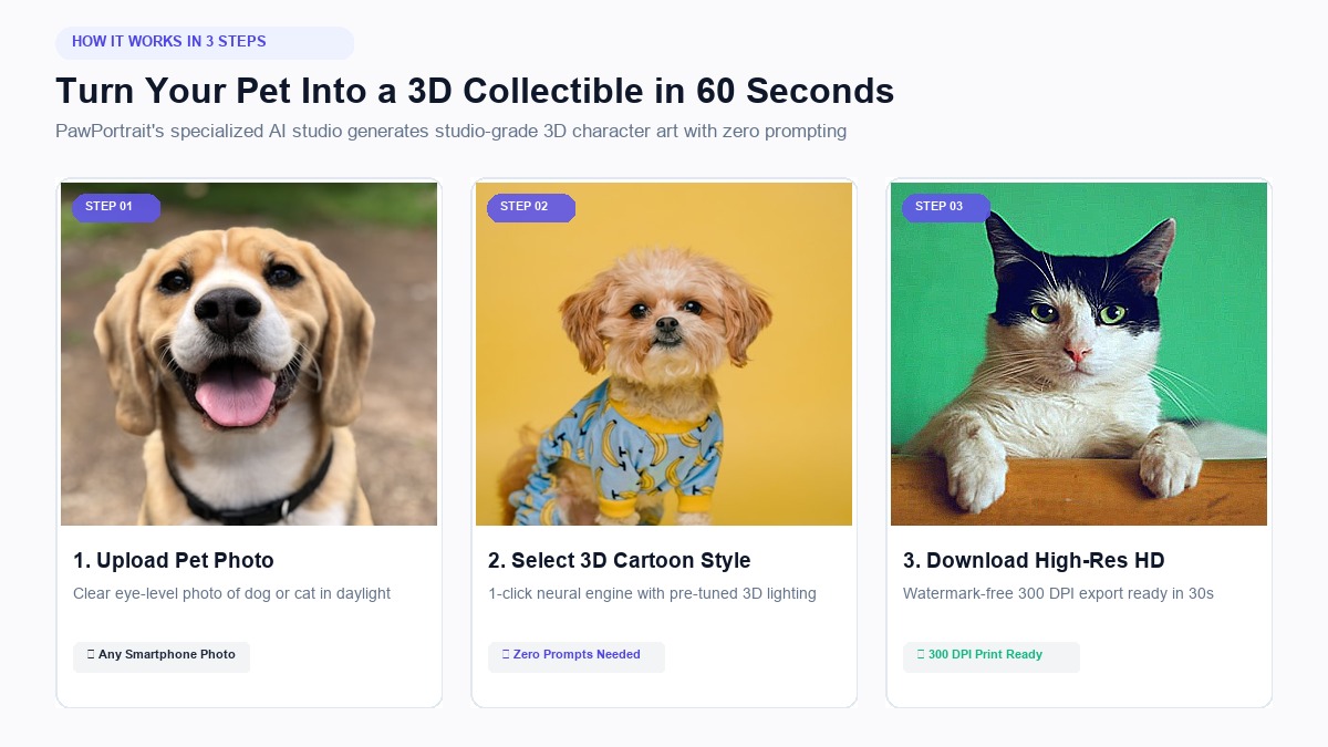 How to turn your pet into a 3D collectible in 3 easy steps