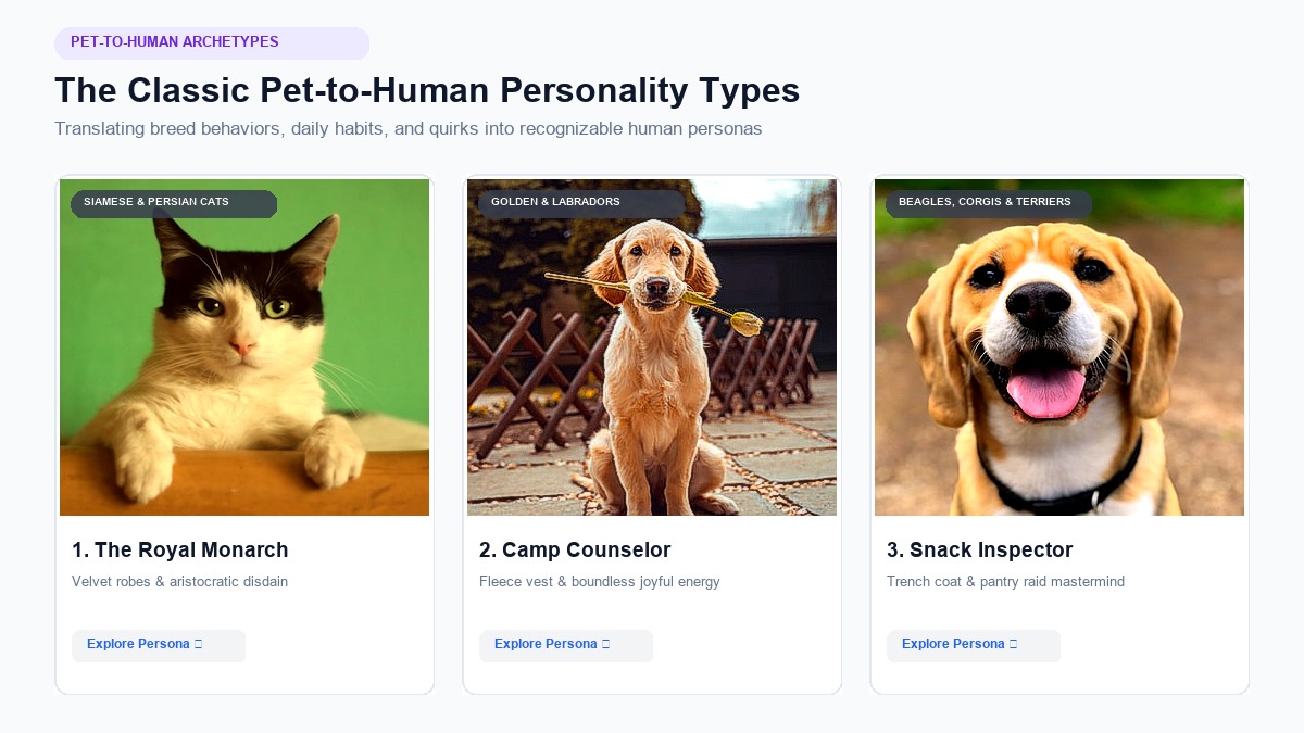 The 5 Classic Pet-to-Human Personality Archetypes