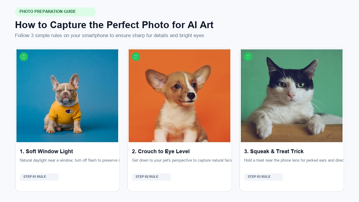 How to Capture the Perfect Photo for AI Pet Art