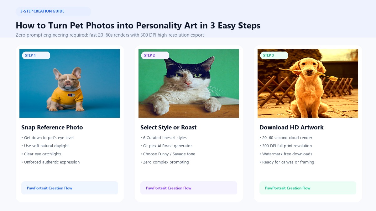 How to Create a Custom Pet Personality Portrait in 3 Easy Steps