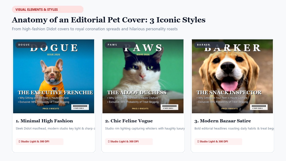 Anatomy of an Editorial Pet Magazine Cover: 3 Iconic Styles