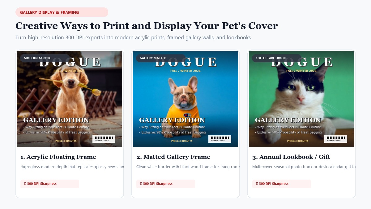 Creative Ways to Print, Frame, and Display Your Pet Luxury Magazine Cover